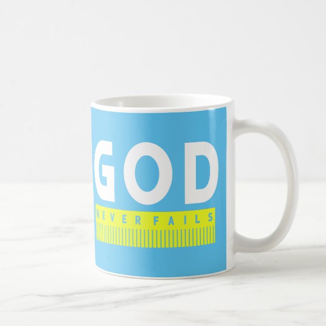 Caneca De Café Deus nunca falha o cristianismo (Direita)