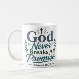 Caneca De Café Deus Nunca Quebra Uma Promessa Fé Bíblica