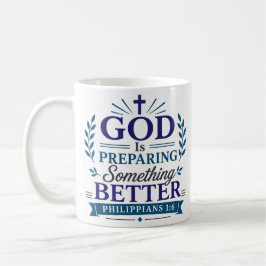 Caneca De Café Deus Prepara Algo Melhor Citação das Escrituras