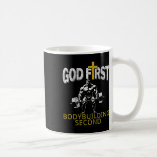 Caneca De Café Deus Primeiro Criador de Bacalhau Segundo Gym Work