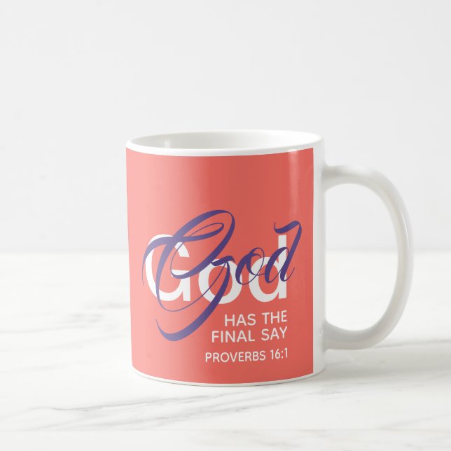 Caneca De Café DEUS TEM O ÚLTIMO SINAL DAS Escrituras Monograma (Direita)
