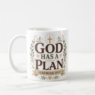 Caneca De Café Deus Tem Um Plano Citação Inspiradora Da Fé Cristã
