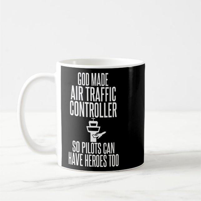 Caneca De Café Deus Tornou Os Controladores De Tráfego Aéreo Hilá (Esquerda)