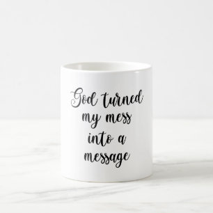 Caneca De Café Deus Transformou A Minha Mãe Numa Mensagem