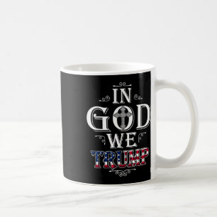 Caneca De Café Deus Trump 2024 Bandeira Americana Patriótica Chri