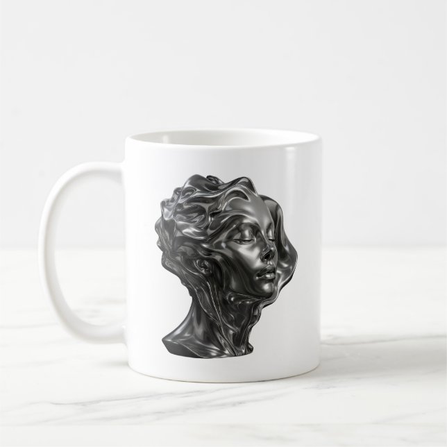 Caneca De Café Deusa Cromada Fluida (Esquerda)