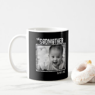 Caneca De Café DeusMãe | Foto personalizada e nome preto