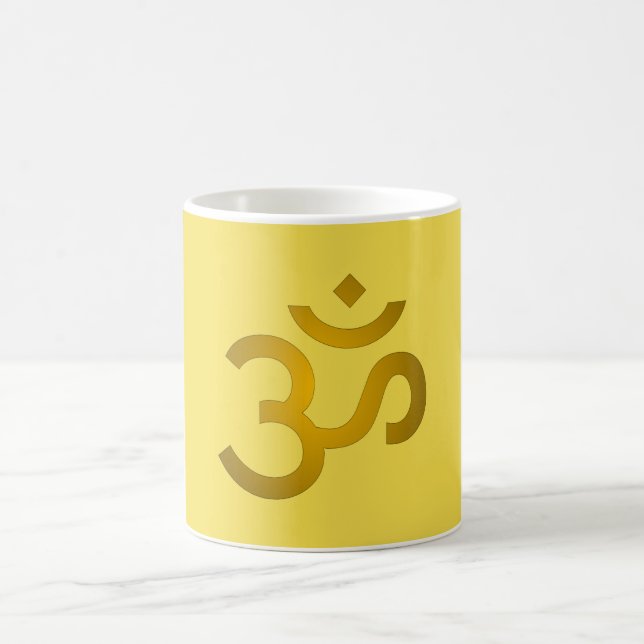 Caneca De Café Devanagari om - Canário (Centro)