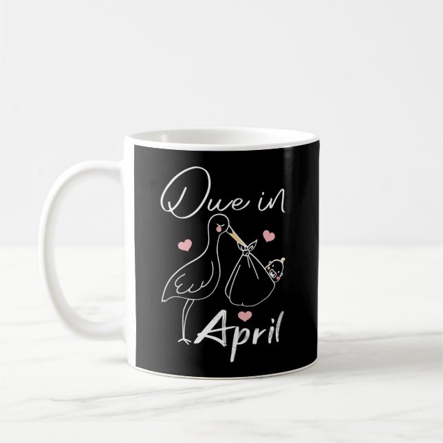 Caneca De Café Devido Em Abril Cisne Engraçado Carregando Um Bebê (Esquerda)