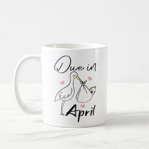 Caneca De Café Devido Em Abril Cisne Fofo Carregando Um Bebê Novo