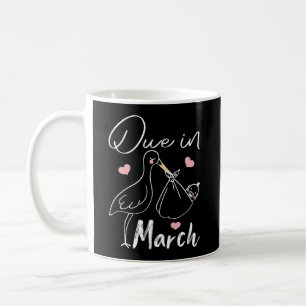 Caneca De Café Devido Em Março Cisne Engraçado Carregando Um Bebê