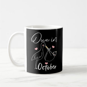 Caneca De Café Devido Em Outubro Cisne Engraçado Carregando Um Be