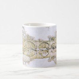 Caneca De Café Devil's Bridge Kirkby Lonsdale Pencil Sketch