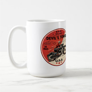 Caneca De Café Devil's Tower Road - a viagem de moto laço