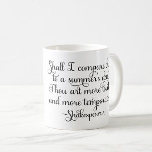 Caneca De Café Devo comparar o dia de verão - Shakespeare