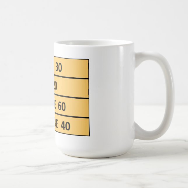 Caneca De Café Devo ter 40 anos. (Direita)