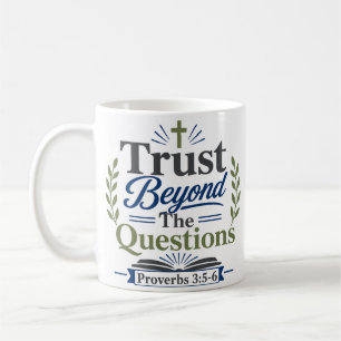 Caneca De Café Devoção de Versículo Bíblico Confie Além das Quest
