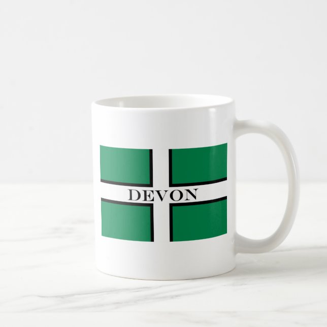Caneca De Café Devon flag (Direita)