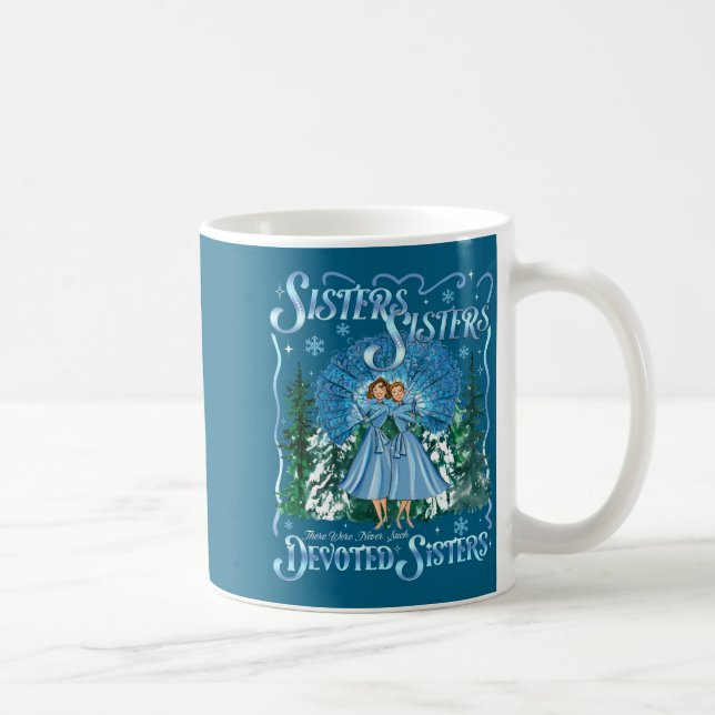 Caneca De Café Devoted Sisters Merry Christmas White Xmas Pajamas (Direita)