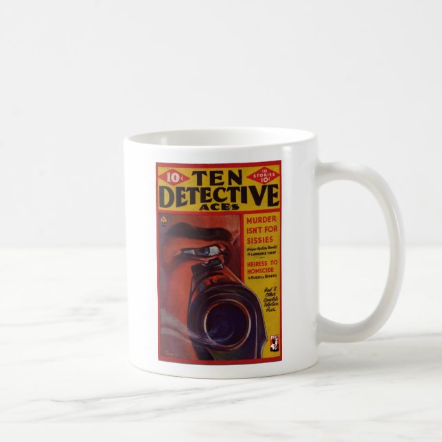 Caneca De Café Dez áss do detetive (Direita)
