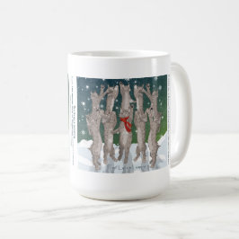 Caneca De Café Dez Lynx a-Leaping... Café de Natal