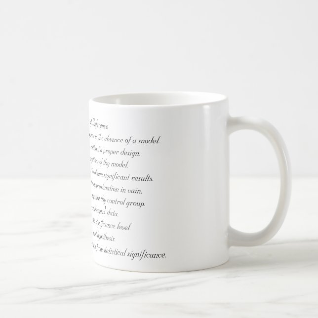 Caneca De Café Dez mandamentos da inferência (Direita)