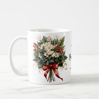 Caneca De Café Dezembro Nascimento Flor Holly