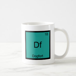 Caneca De Café Df - Dogfort Funny Element Chemistry Symbol Tee