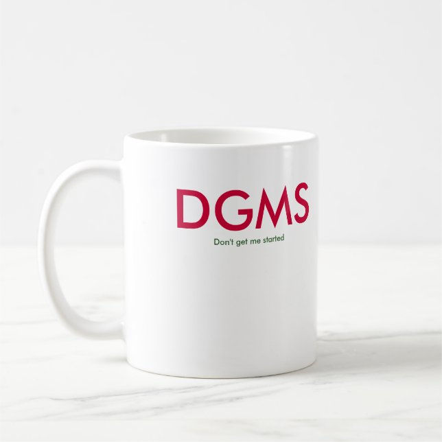 Caneca De Café DGMS = não me obtêm começado (Esquerda)