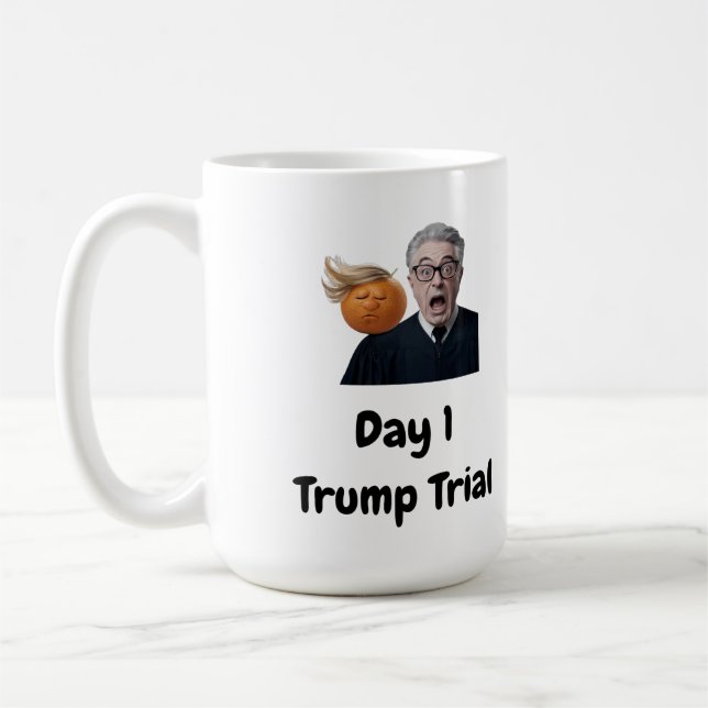 Caneca De Café Dia 1 de Avaliação de Trump (Esquerda)