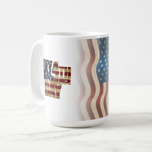 Caneca De Café Dia 4 de julho da Independência dos EUA