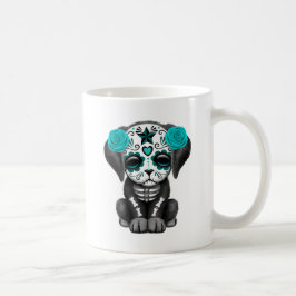 Caneca De Café Dia azul bonito do cão de filhote de cachorro