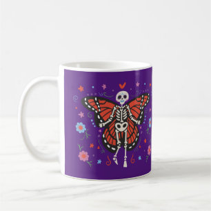 Caneca De Café Dia Beatiful do Esqueleto Monarca Morto