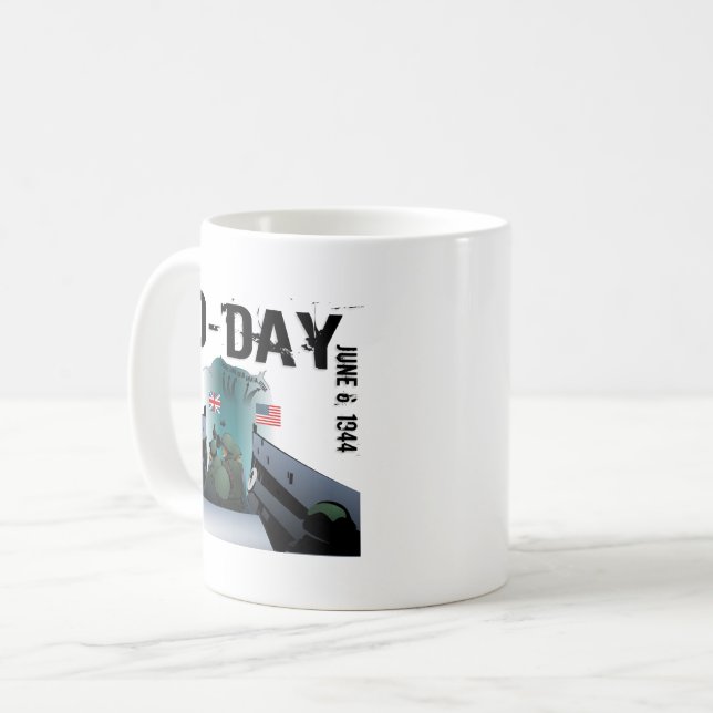 Caneca De Café DIA D 6 de junho de 1944 (Frente Esquerda)