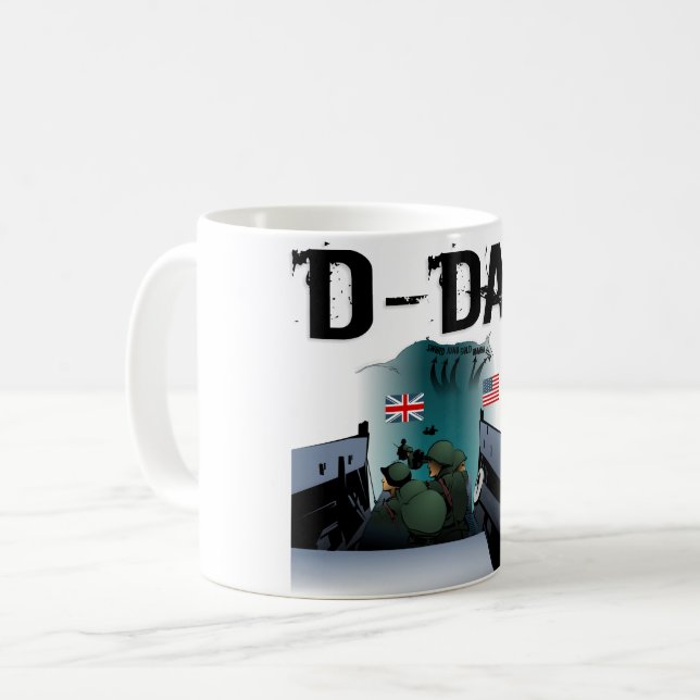 Caneca De Café DIA D 6 de junho de 1944 (Frente Esquerda)