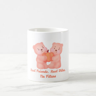 CANECA DE CAFÉ DIA DA AMIZADE MELHOR AMIGO, URSOS ENGRAÇADOS AMIG