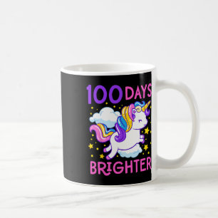 Caneca De Café Dia Da Escola Unicórnio 100 Dias Mais Brighter Kin