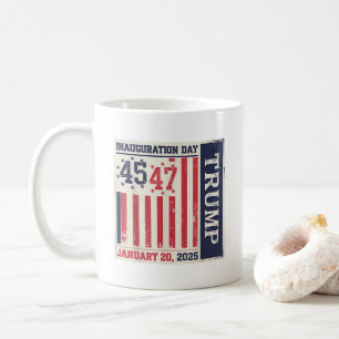 Caneca De Café Dia da Inauguração do 47.º Presidente Donald Trump