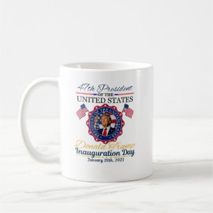 Caneca De Café Dia da Inauguração do Presidente Donald Trump