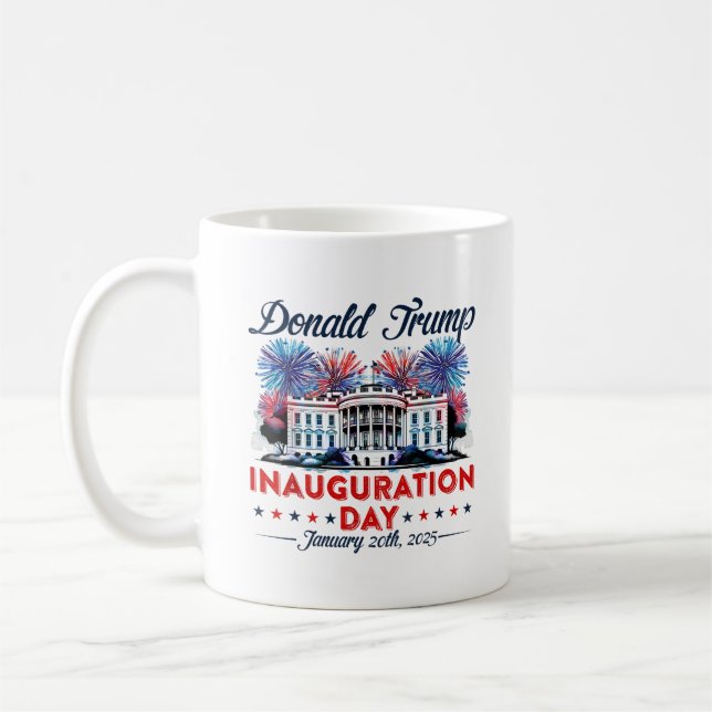 Caneca De Café Dia da Inauguração do Presidente Donald Trump 2025 (Esquerda)