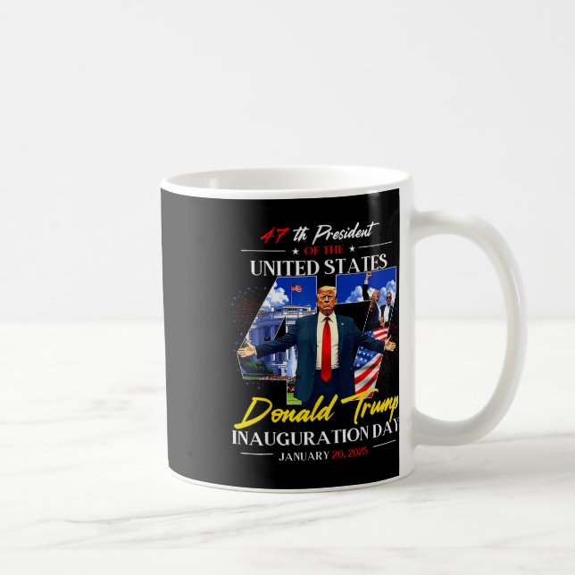 Caneca De Café Dia da Inauguração do Presidente Donald Trump 2025 (Direita)