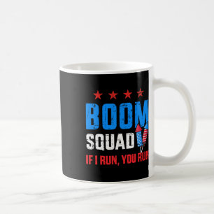Caneca De Café Dia da Independência 4 De Julho Boom Squad Se Eu C