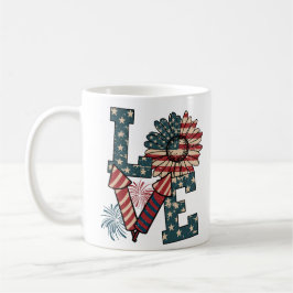 Caneca De Café Dia da Independência AMOR América