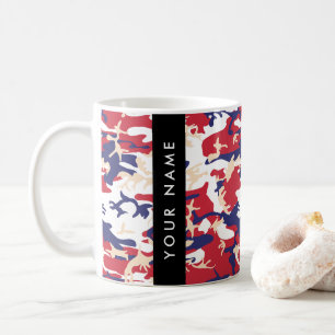 Caneca De Café Dia da Independência Camuflagem Seu nome Personali