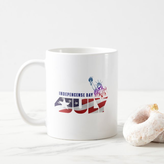 Caneca De Café Dia da Independência | Clássica #11 (Com Donut)