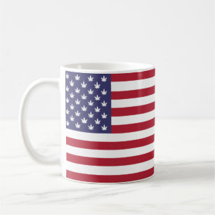 Caneca De Café Dia da Independência da Bandeira dos Estados Unido