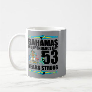 Caneca De Café Dia da Independência das Bahamas Celebração do 53º