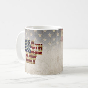 Caneca De Café Dia da Independência de 4 de Julho Projeto de Band