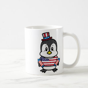Caneca De Café Dia da Independência Pinguim 4 de julho América To
