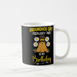 Caneca De Café Dia da Marmota 2 de Fevereiro É Meu Aniversário